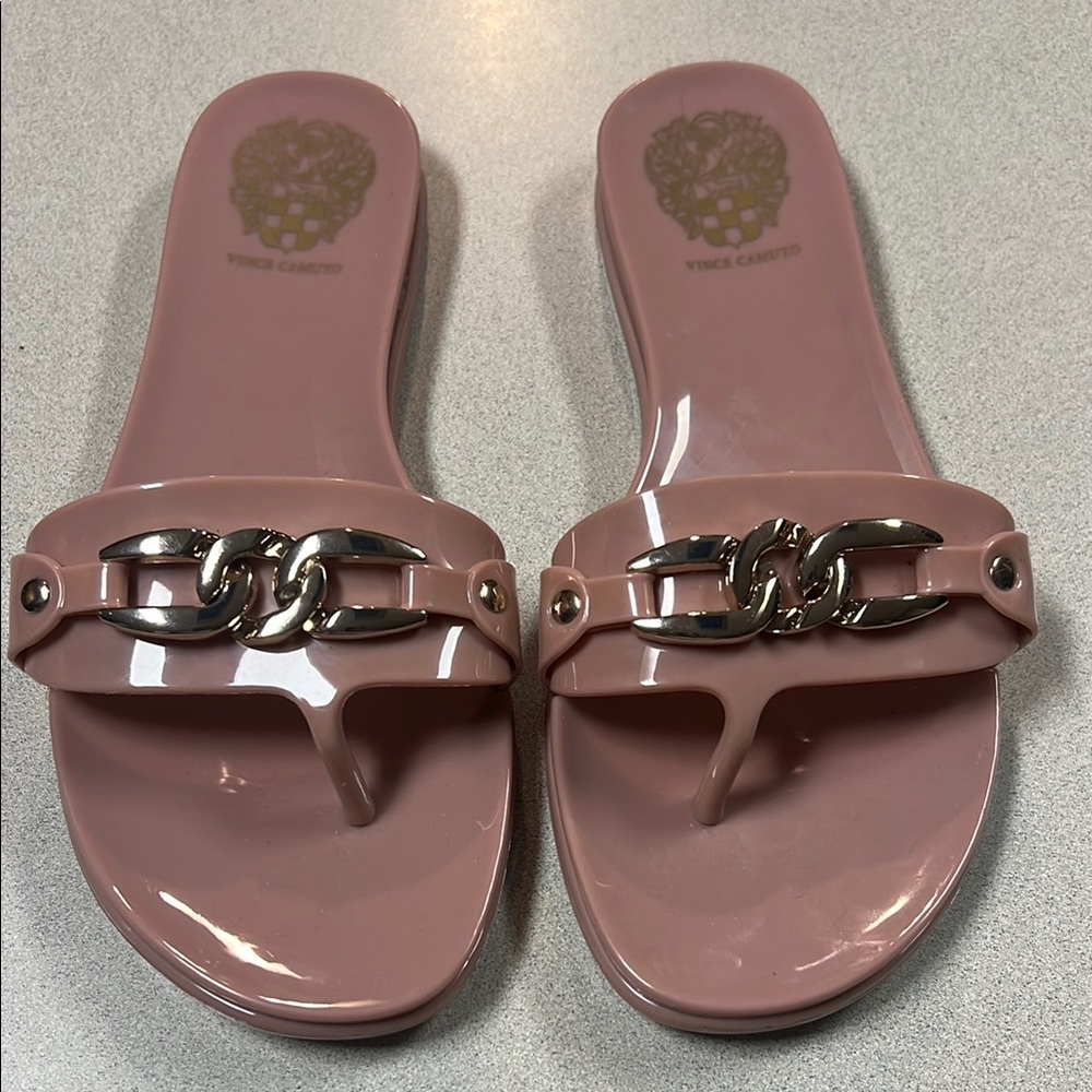 Vince Camuto Pink Chain-Link Sandals